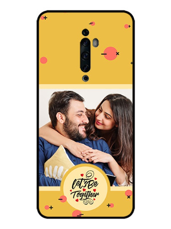 Custom Oppo Reno 2z Photo Printing on Glass Case - Lets be Together Design