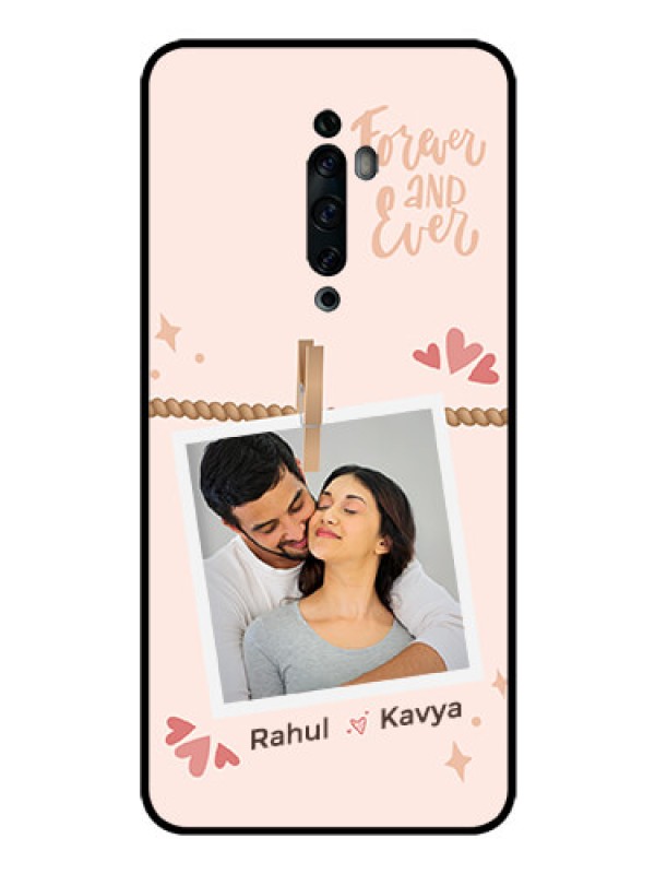 Custom Oppo Reno 2z Custom Glass Phone Case - Forever and ever love Design
