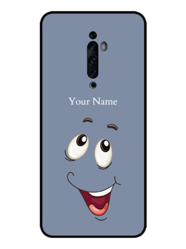Custom Oppo Reno 2z Photo Printing on Glass Case - Laughing Cartoon Face Design