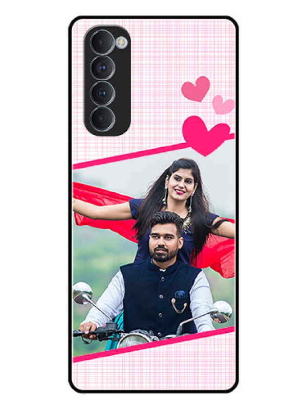 Custom Oppo Reno 4 Pro Custom Glass Phone Case  - Love Shape Heart Design