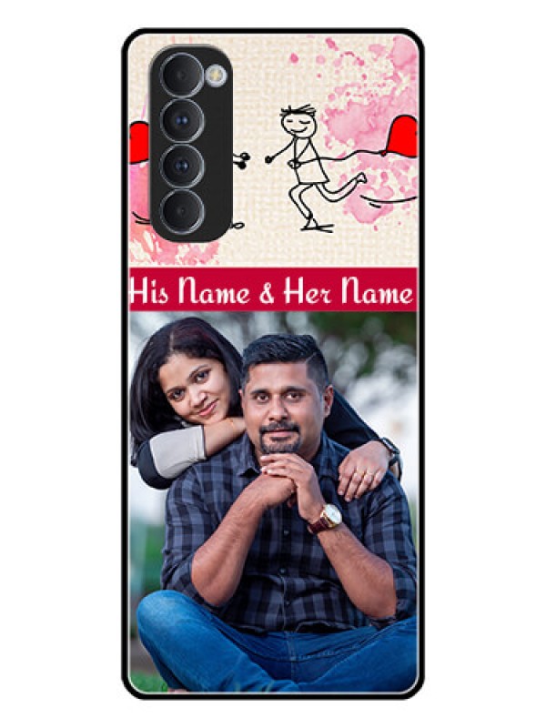 Custom Oppo Reno 4 Pro Photo Printing on Glass Case  - You and Me Case Design
