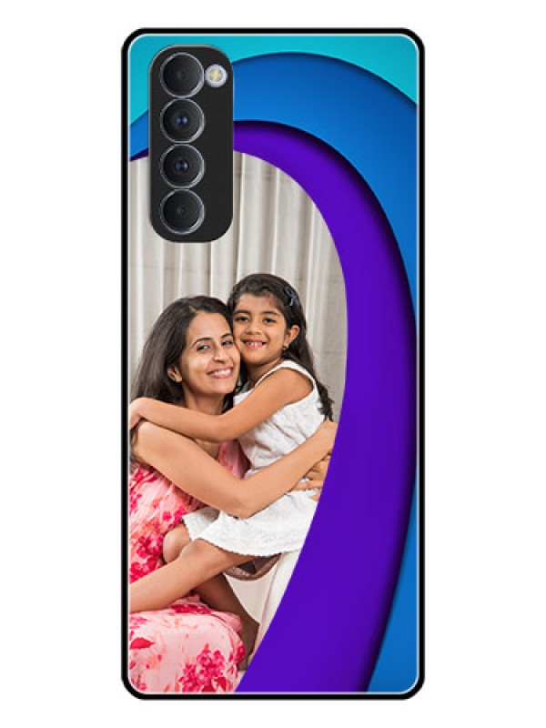 Custom Oppo Reno 4 Pro Photo Printing on Glass Case  - Simple Pattern Design