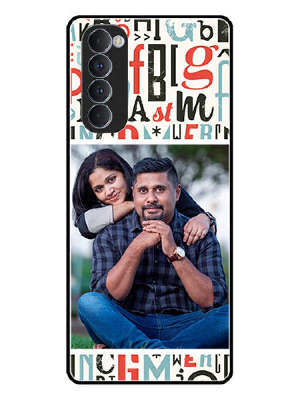 Custom Oppo Reno 4 Pro Personalized Glass Phone Case  - Alphabet Design