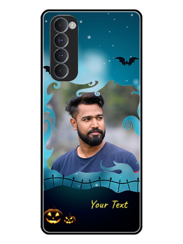 Custom Oppo Reno 4 Pro Custom Glass Phone Case  - Halloween frame design