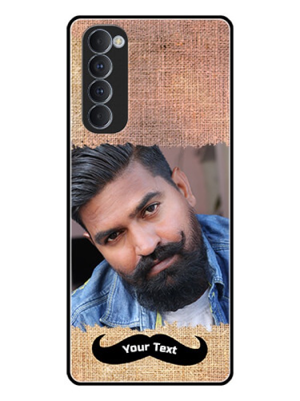 Custom Oppo Reno 4 Pro Personalized Glass Phone Case  - with Texture Design
