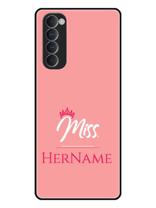 Custom Oppo Reno 4 Pro Custom Glass Phone Case Mrs with Name
