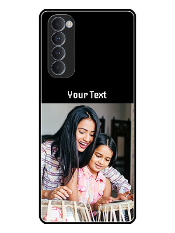 Custom Oppo Reno 4 Pro Photo with Name on Glass Phone Case