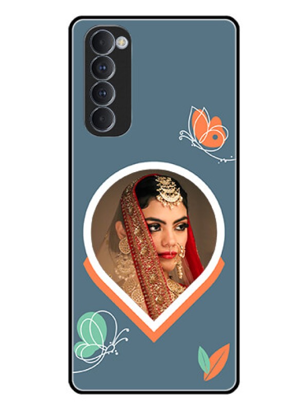Custom Oppo Reno 4 Pro Custom Glass Mobile Case - Droplet Butterflies Design