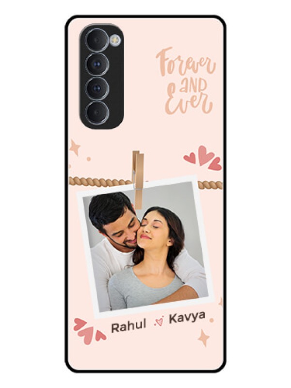 Custom Oppo Reno 4 Pro Custom Glass Phone Case - Forever and ever love Design