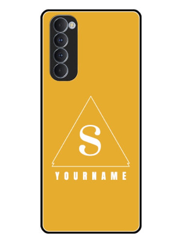 Custom Oppo Reno 4 Pro Personalized Glass Phone Case - simple triangle Design
