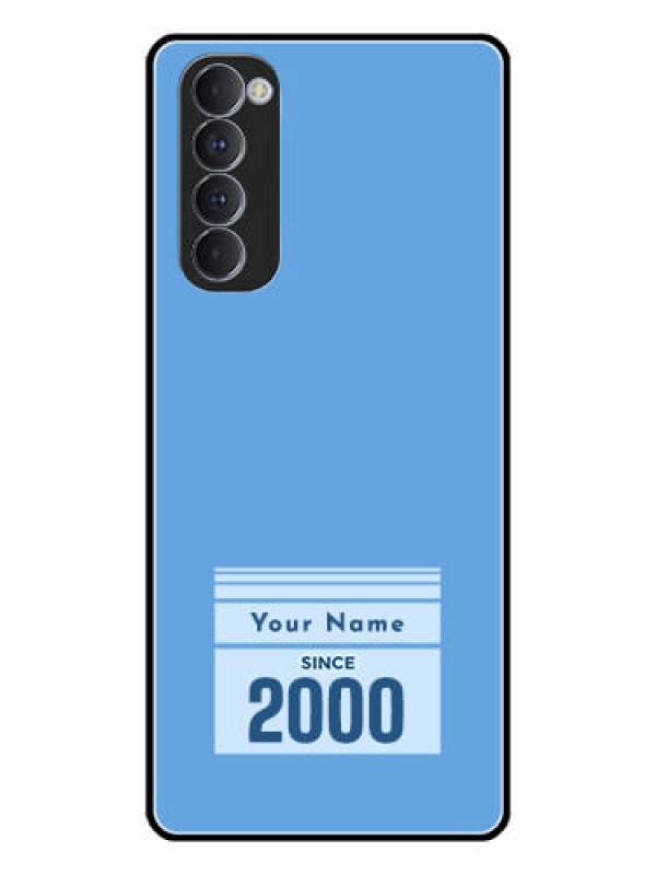 Custom Oppo Reno 4 Pro Custom Glass Mobile Case - Custom Year of birth Design