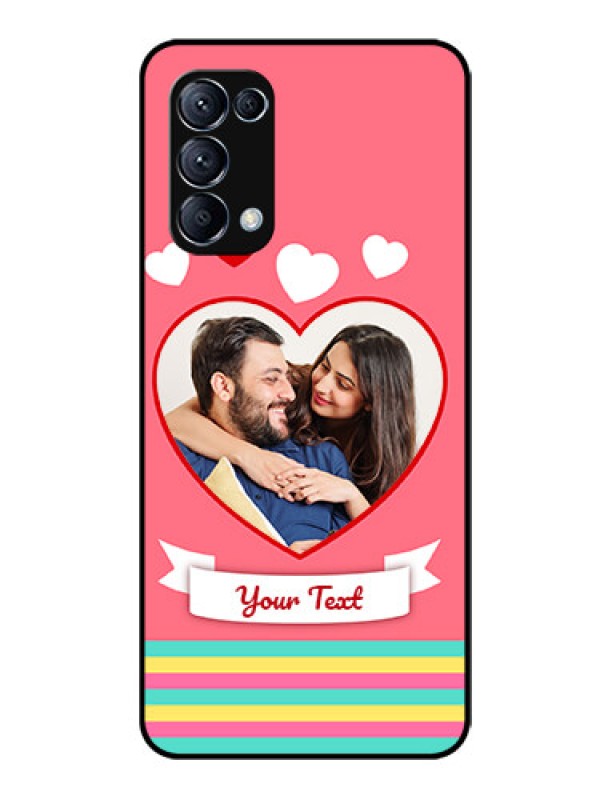 Custom Reno 5 Pro 5G Photo Printing on Glass Case  - Love Doodle Design