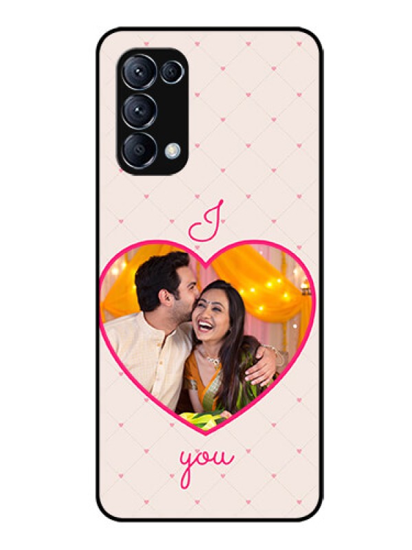Custom Reno 5 Pro 5G Custom Glass Mobile Case  - Heart Shape Design