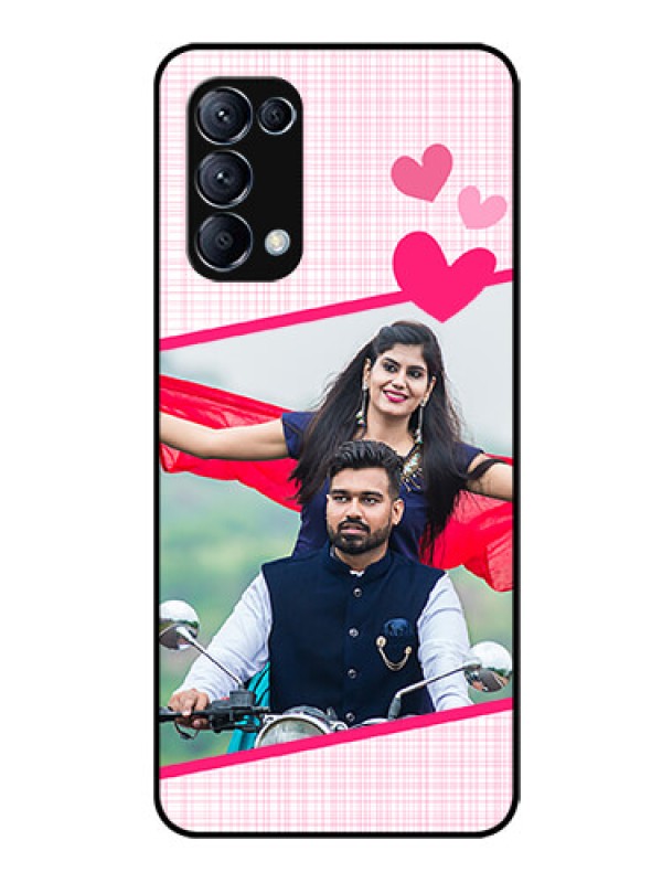 Custom Reno 5 Pro 5G Custom Glass Phone Case  - Love Shape Heart Design