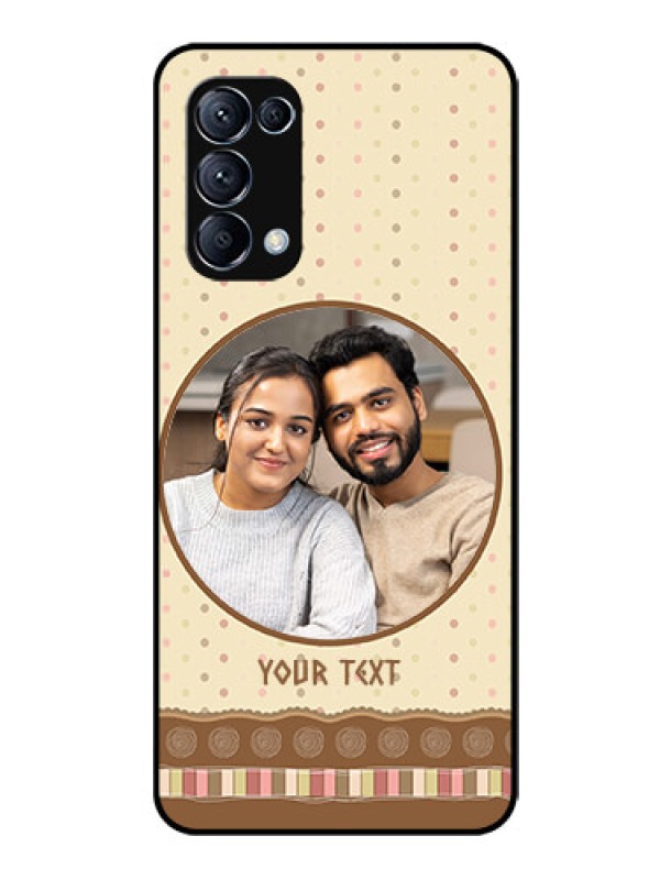 Custom Reno 5 Pro 5G Custom Glass Mobile Case  - Brown Dotted Mobile Case Design