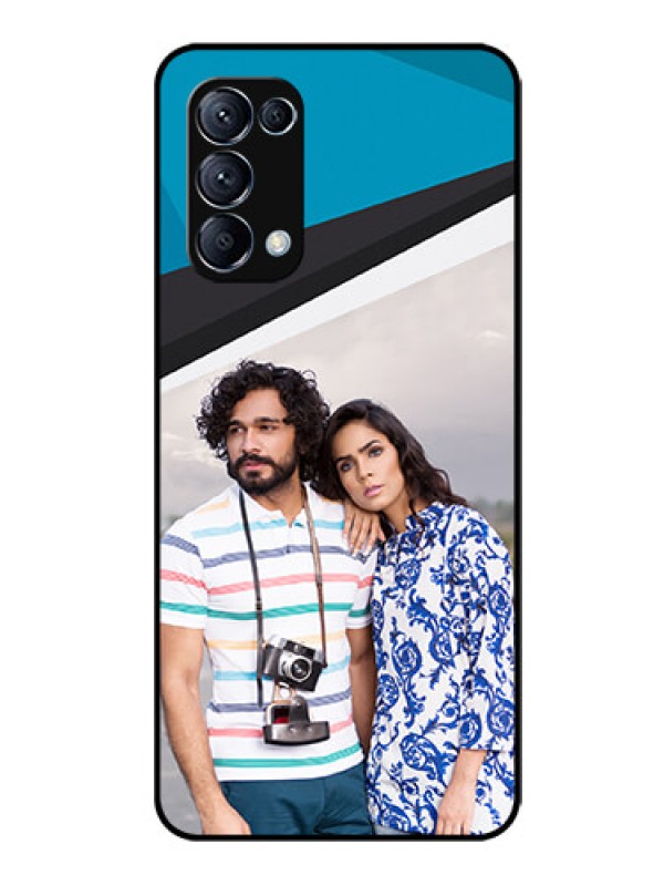 Custom Reno 5 Pro 5G Photo Printing on Glass Case  - Simple Pattern Photo Upload Design