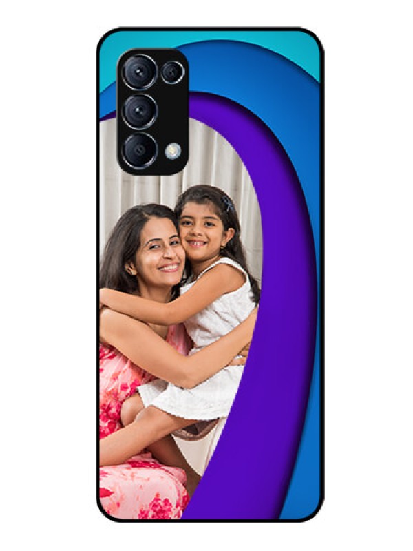 Custom Reno 5 Pro 5G Photo Printing on Glass Case  - Simple Pattern Design