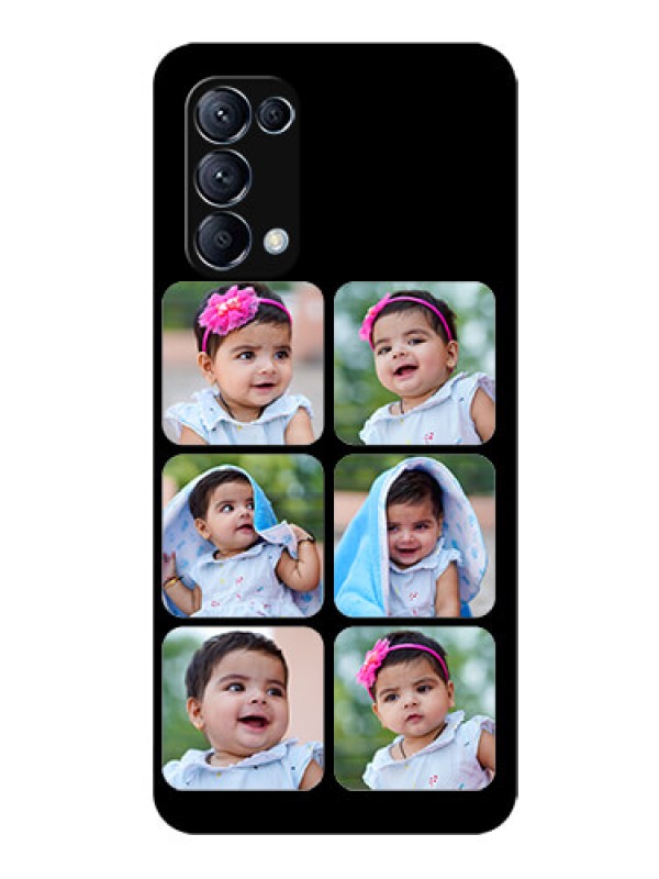 Custom Reno 5 Pro 5G Photo Printing on Glass Case  - Multiple Pictures Design