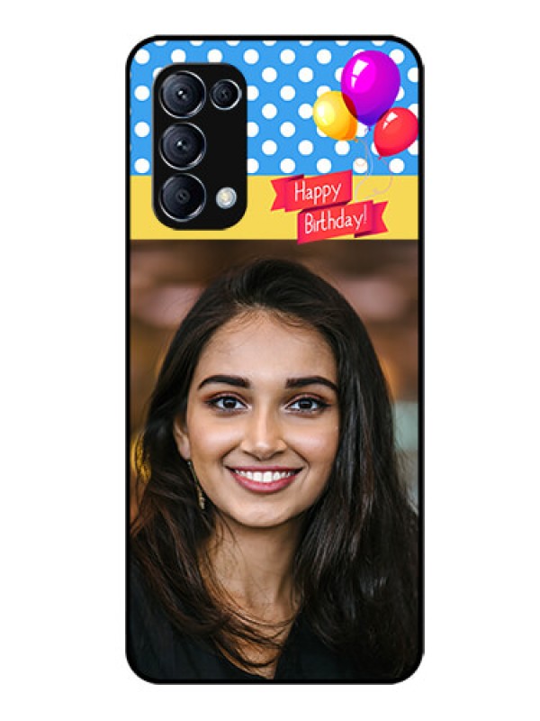 Custom Reno 5 Pro 5G Custom Glass Mobile Case  - Happy Birthday Design