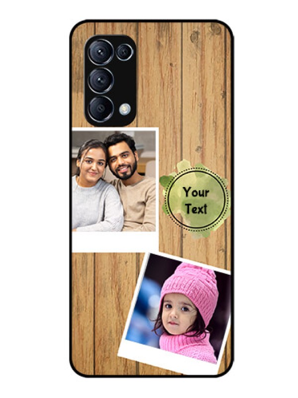 Custom Reno 5 Pro 5G Custom Glass Phone Case  - Wooden Texture Design