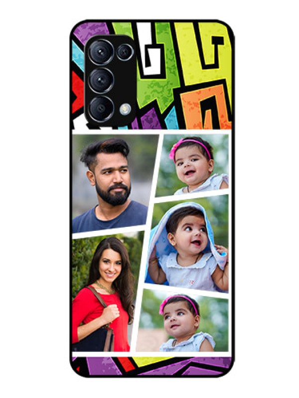Custom Reno 5 Pro 5G Custom Glass Phone Case  - Graffiti pattern Design