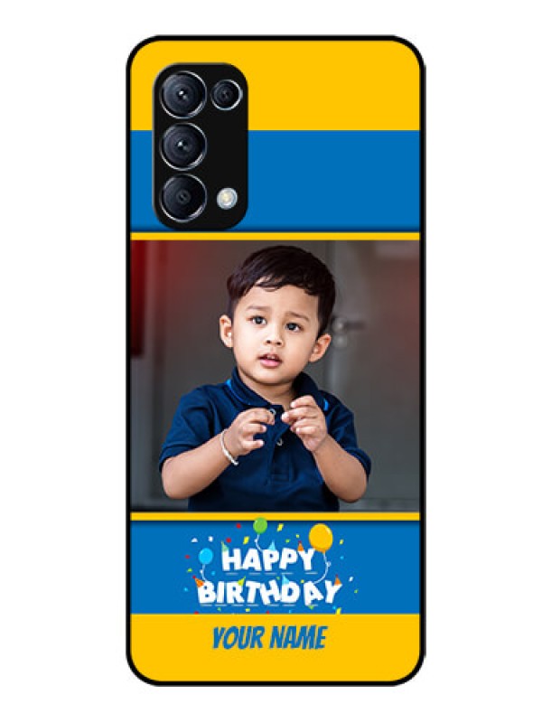 Custom Reno 5 Pro 5G Custom Glass Mobile Case  - Birthday Wishes Design