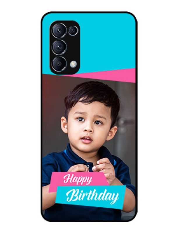 Custom Reno 5 Pro 5G Personalized Glass Phone Case  - Image Holder with 2 Color Design