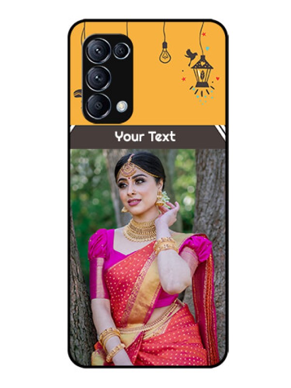 Custom Reno 5 Pro 5G Custom Glass Mobile Case  - with Family Picture and Icons 