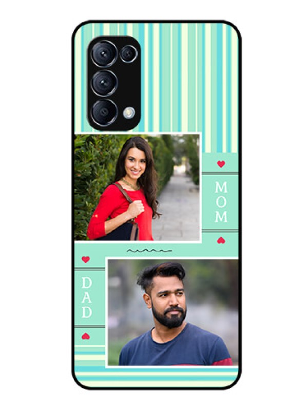 Custom Reno 5 Pro 5G Custom Glass Phone Case  - Mom & Dad Pic Design