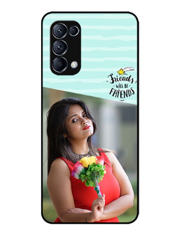 Custom Reno 5 Pro 5G Custom Glass Phone Case  - Friends Picture Icon Design