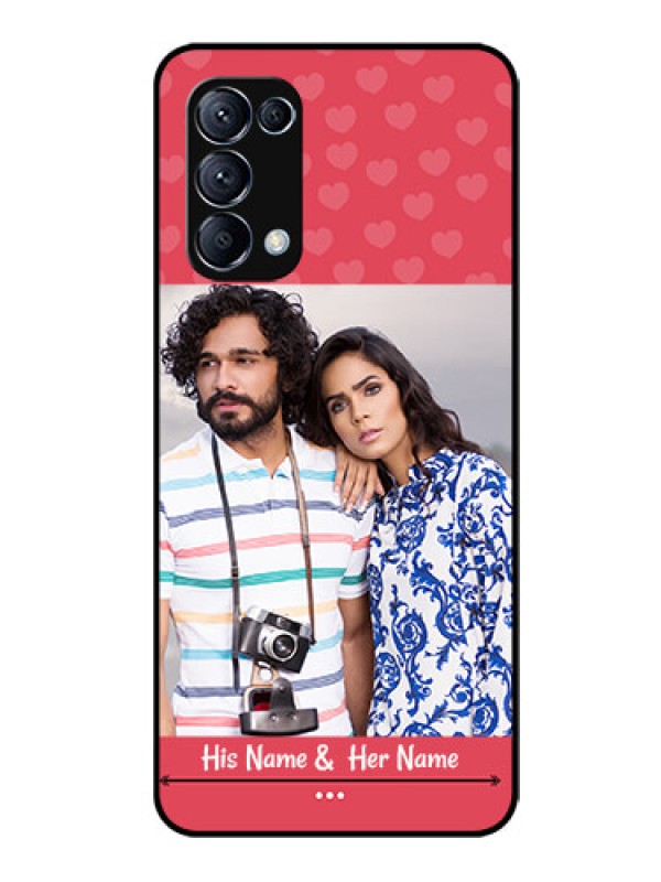 Custom Reno 5 Pro 5G Photo Printing on Glass Case  - Simple Love Design