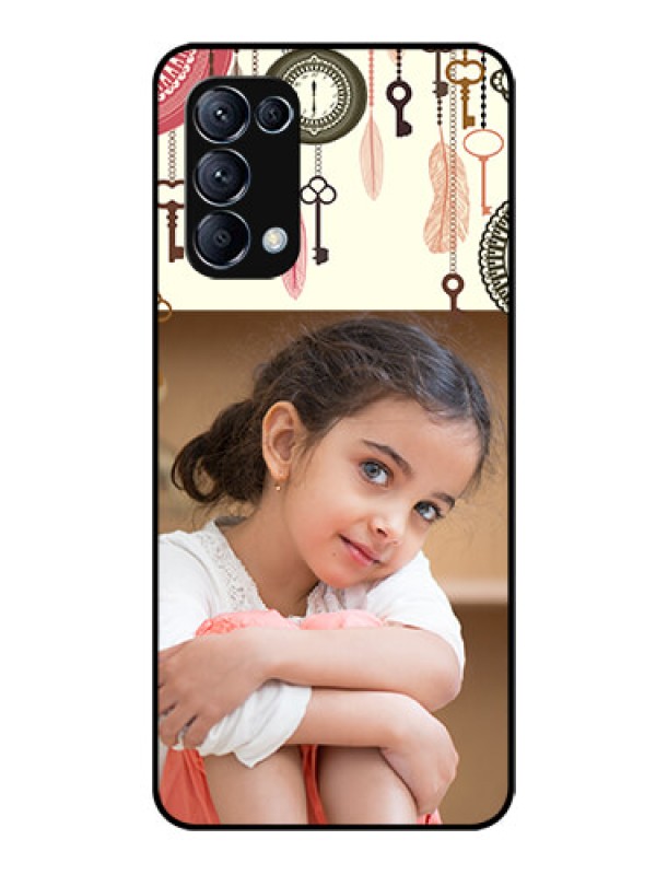 Custom Reno 5 Pro 5G Custom Glass Mobile Case  - Boho Style Design