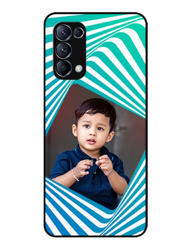 Custom Reno 5 Pro 5G Personalized Glass Phone Case  - Abstract Spiral Design