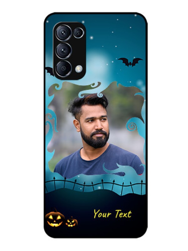 Custom Reno 5 Pro 5G Custom Glass Phone Case  - Halloween frame design