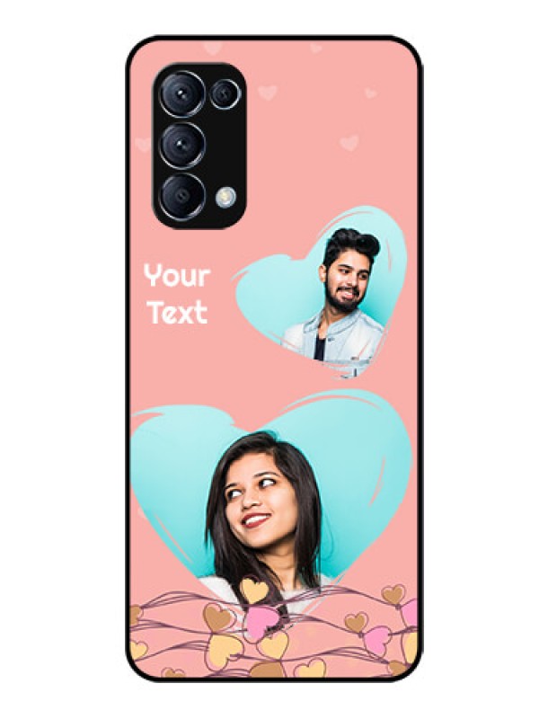Custom Reno 5 Pro 5G Custom Glass Mobile Case  - Love Doodle Design