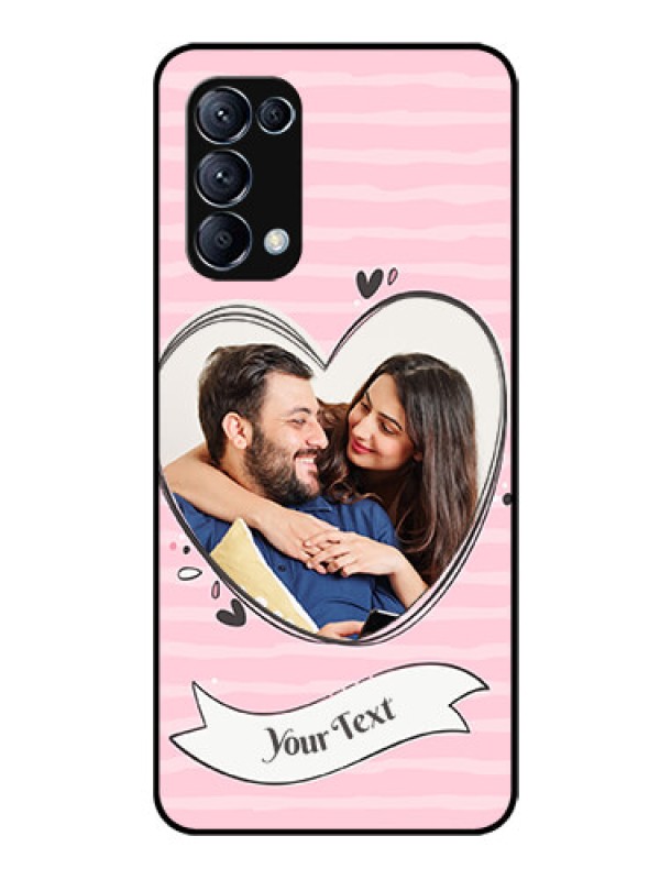 Custom Reno 5 Pro 5G Custom Glass Phone Case  - Vintage Heart Design