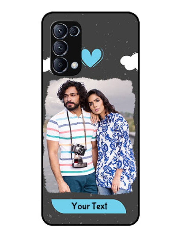 Custom Reno 5 Pro 5G Custom Glass Phone Case  - Splashes with love doodles Design