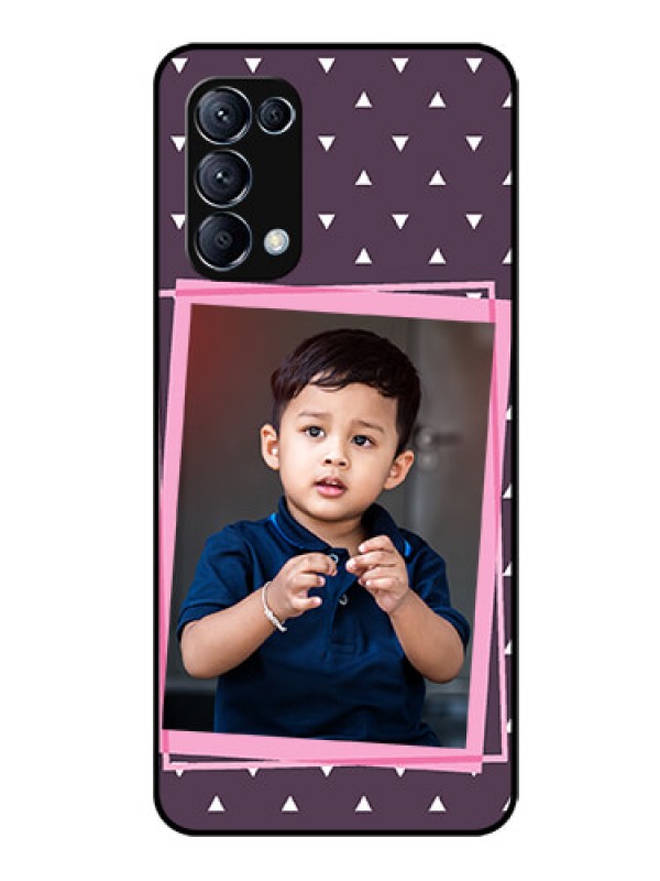 Custom Reno 5 Pro 5G Custom Glass Mobile Case  - Triangle Pattern Dotted Design