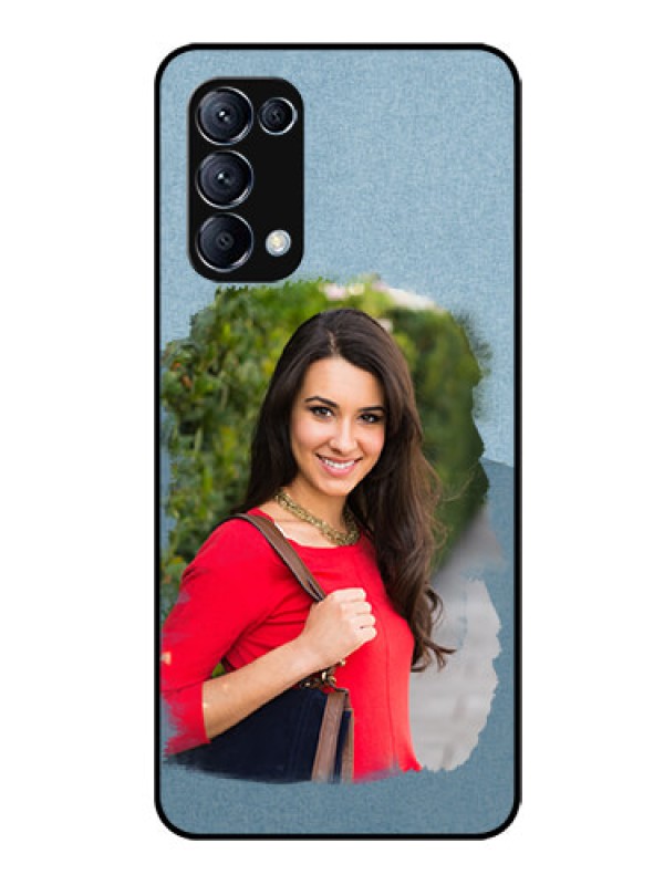Custom Reno 5 Pro 5G Custom Glass Mobile Case  - Grunge Line Art Design