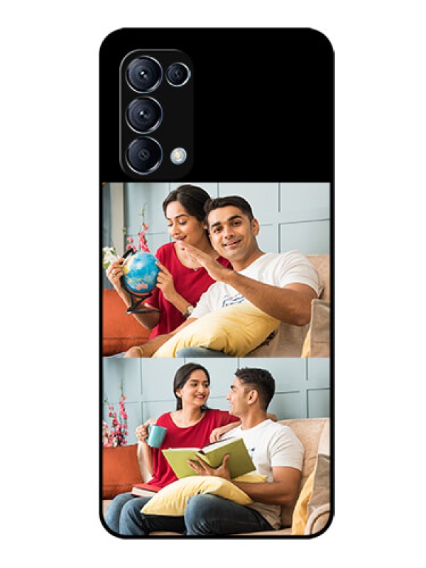 Custom Reno 5 Pro 5G 2 Images on Glass Phone Cover