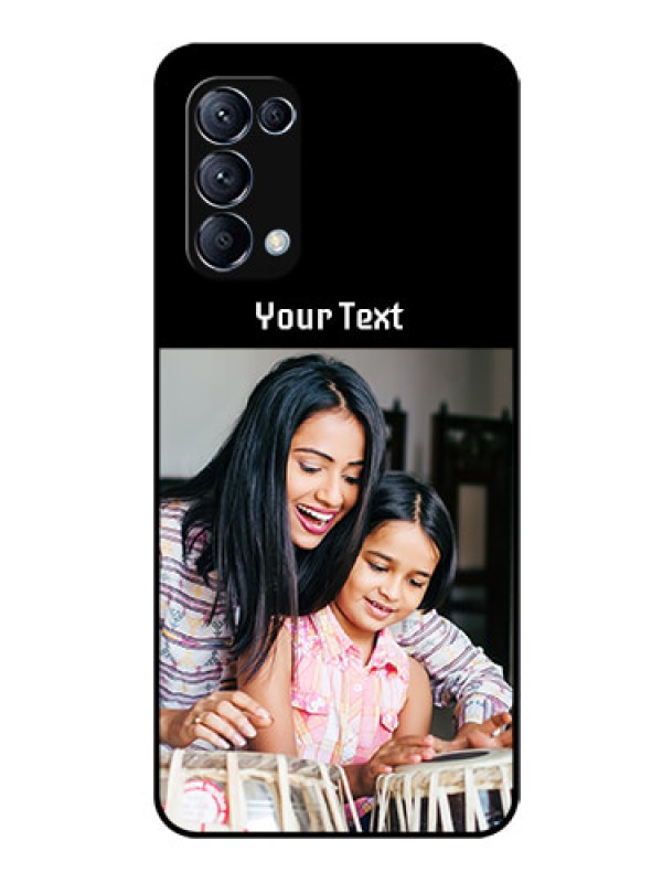 Custom Reno 5 Pro 5G Photo with Name on Glass Phone Case