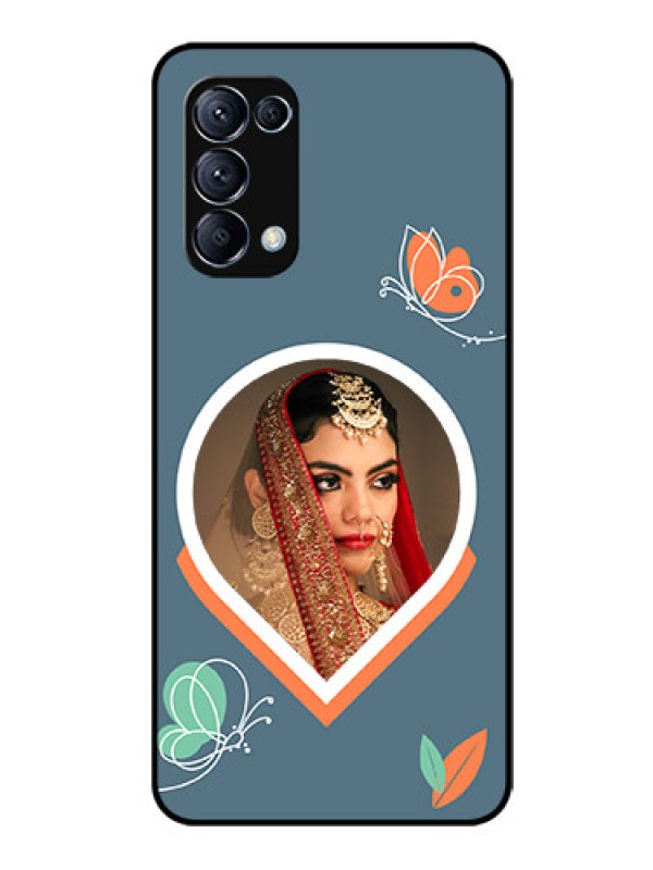 Custom Oppo Reno 5 Pro 5G Custom Glass Mobile Case - Droplet Butterflies Design