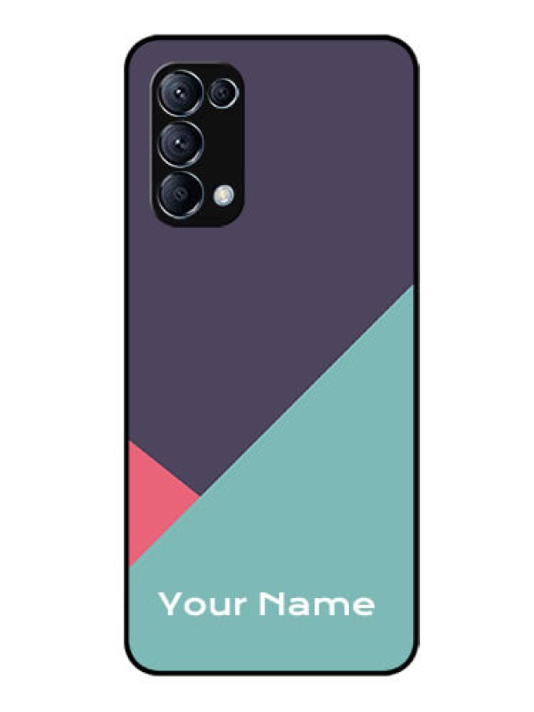 Custom Oppo Reno 5 Pro 5G Custom Glass Mobile Case - Tri Color abstract Design