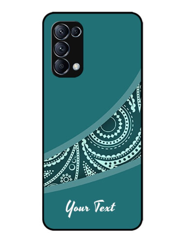 Custom Oppo Reno 5 Pro 5G Photo Printing on Glass Case - semi visible floral Design