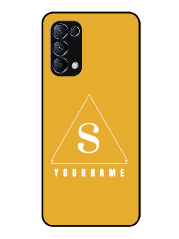 Custom Oppo Reno 5 Pro 5G Personalized Glass Phone Case - simple triangle Design