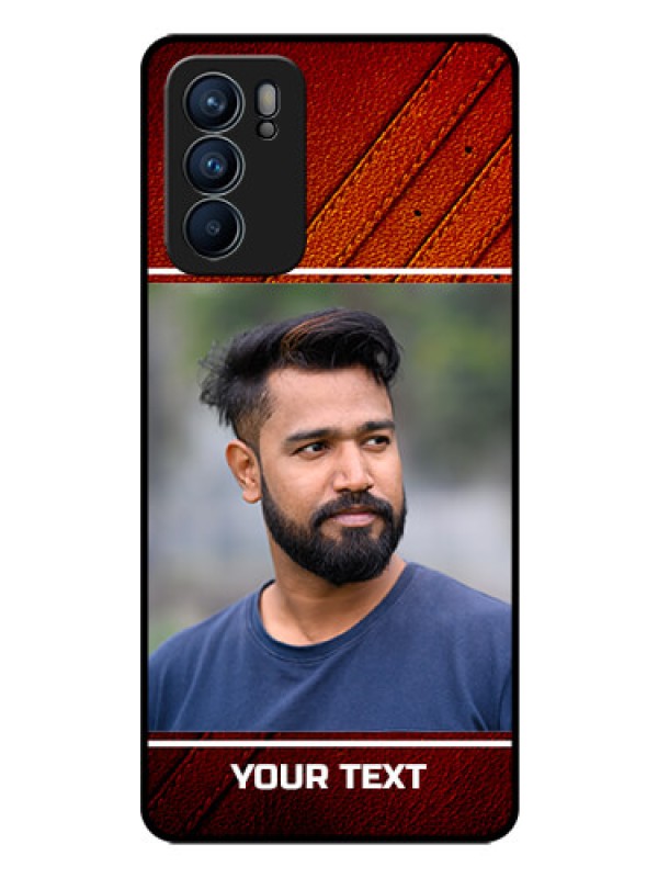 Custom Reno 6 5G Personalized Glass Phone Case - Leather Phone Case Design