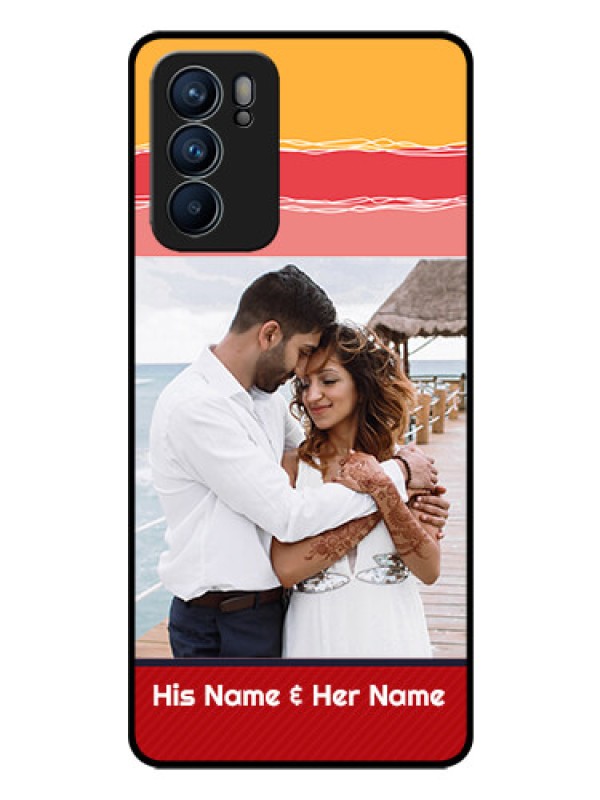 Custom Reno 6 5G Custom Glass Mobile Case - Colorful Case Design