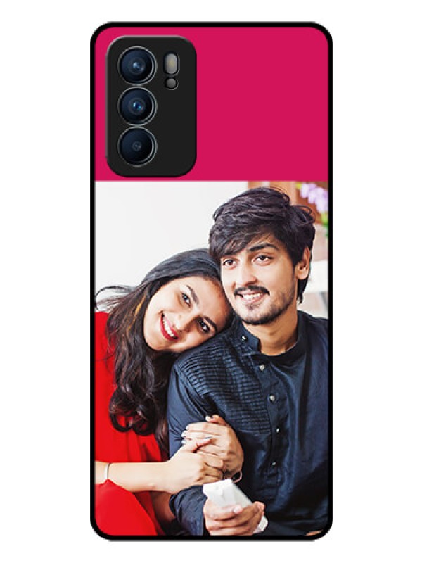 Custom Reno 6 5G Custom Glass Mobile Case - Anniversary Cover Design