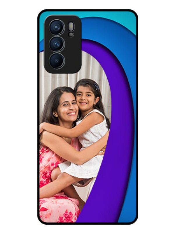 Custom Reno 6 5G Photo Printing on Glass Case - Simple Pattern Design