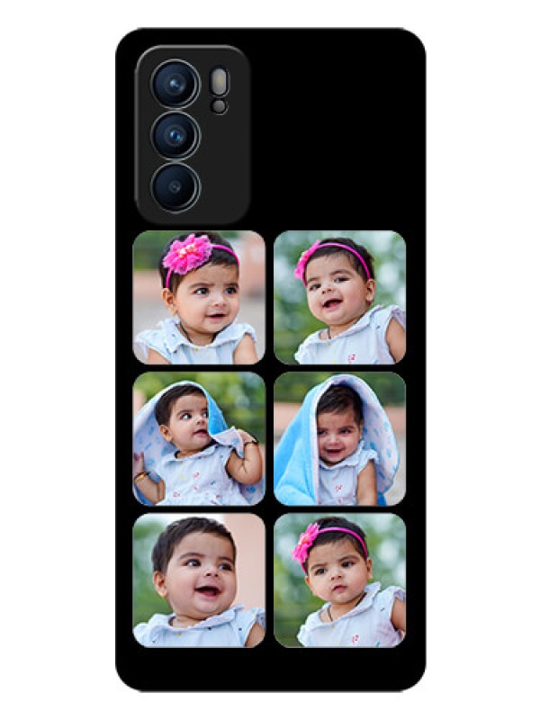 Custom Reno 6 5G Photo Printing on Glass Case - Multiple Pictures Design